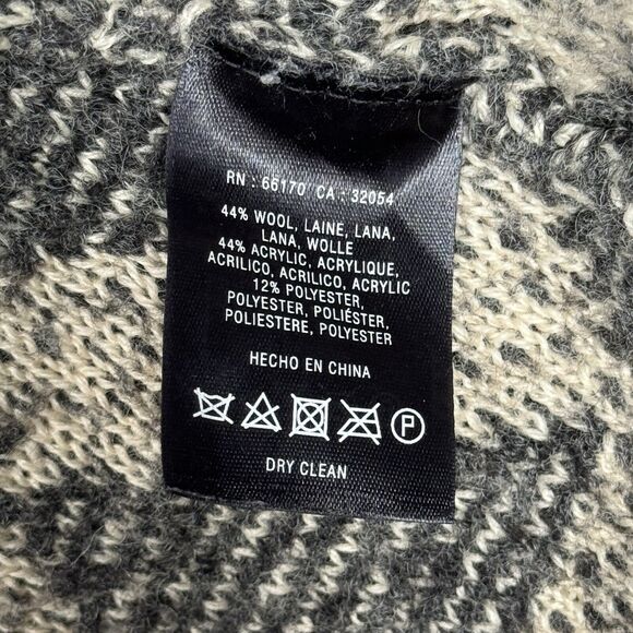 Angel of the North Sweater Womens Medium Gray Black Textured Cardigan Bohemian - Picture 7 of 7